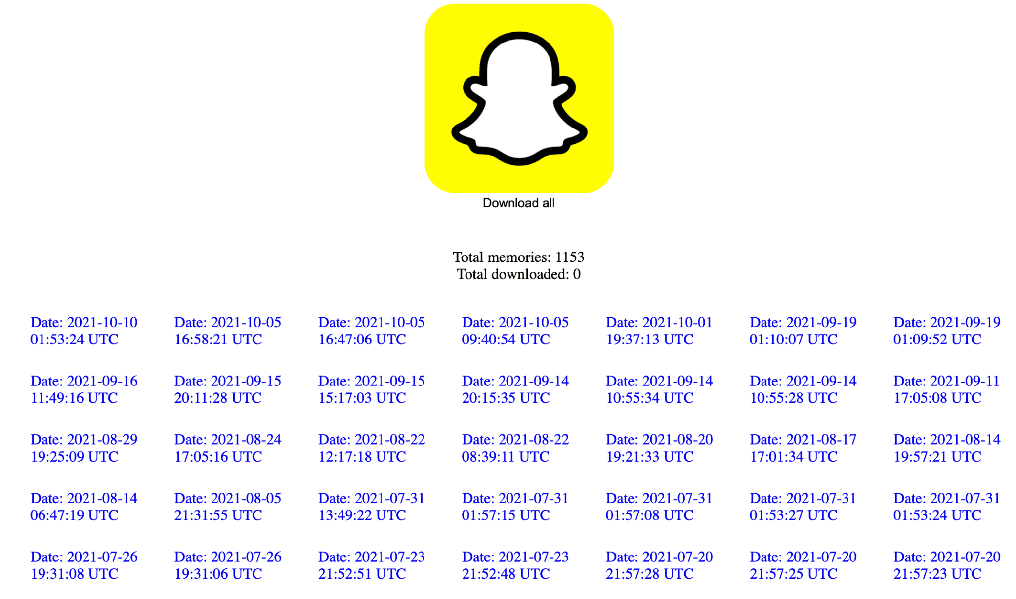 Snapchat Memories Downloader preview